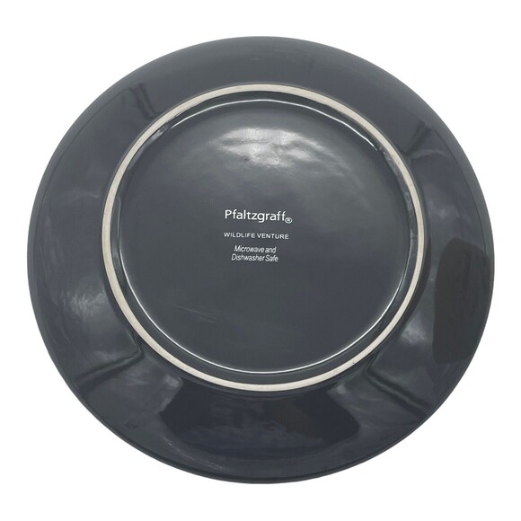 Pfaltzgraff Brown Glazed Set Wildlife Adventure Salad Plate Lake Adventure Bowl - Picture 4 of 13